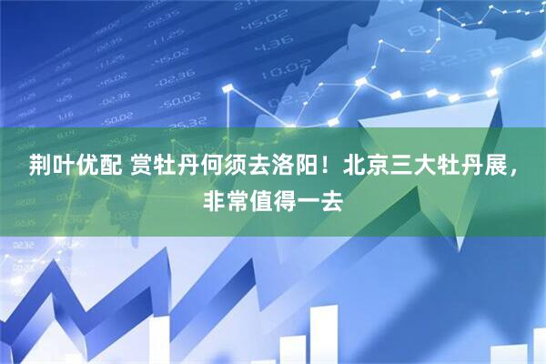 荆叶优配 赏牡丹何须去洛阳！北京三大牡丹展，非常值得一去