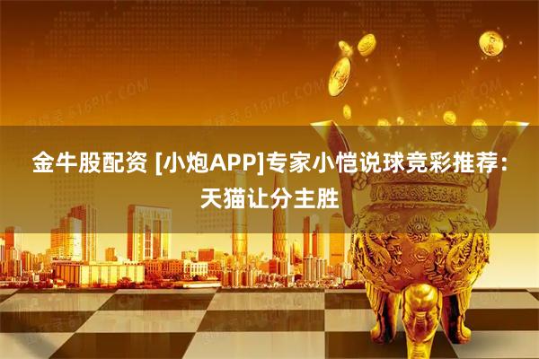 金牛股配资 [小炮APP]专家小恺说球竞彩推荐：天猫让分主胜